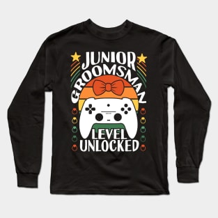 Junior Groomsman Level Unlocked Wedding Party Long Sleeve T-Shirt